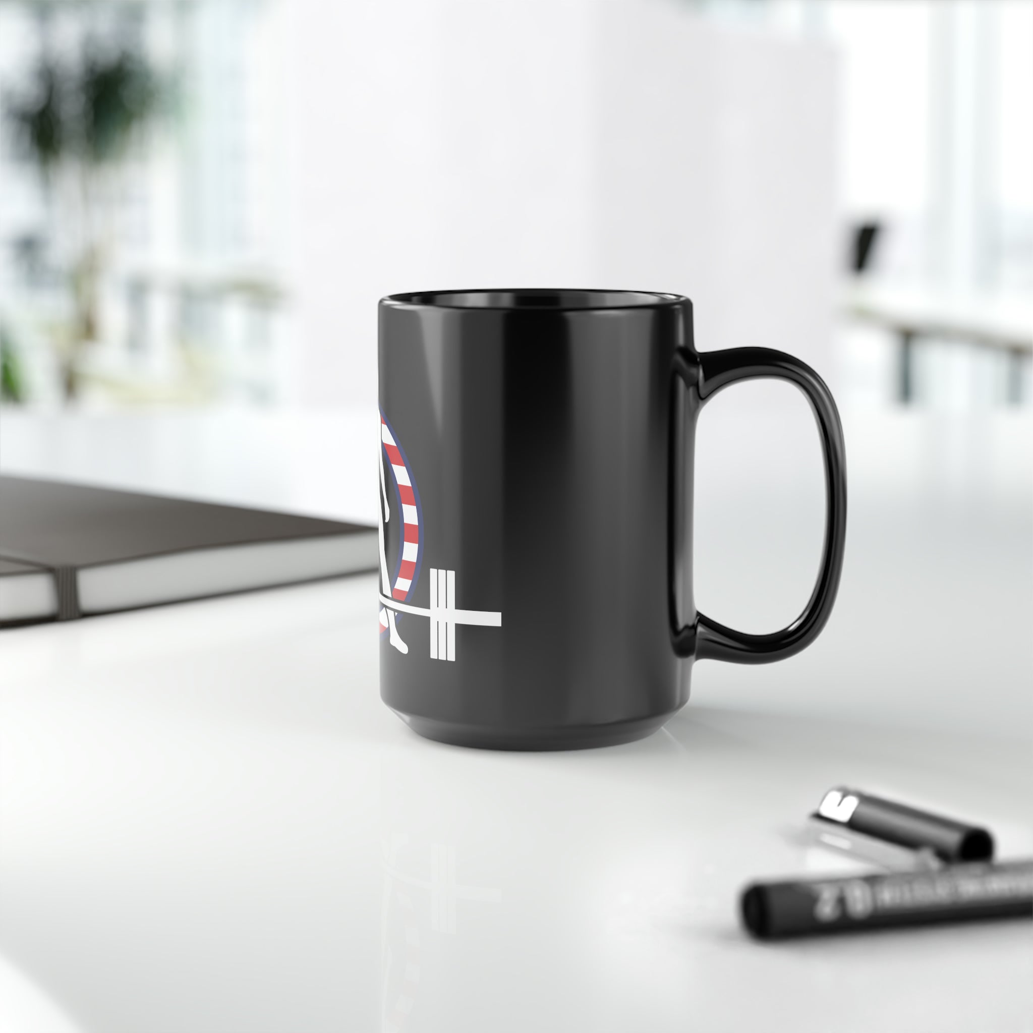 Black Mug, 15oz - USA Dark Logo