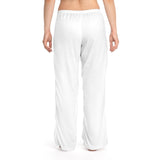 Women's Pajama Pants (AOP) - White - Distressed Color Logo
