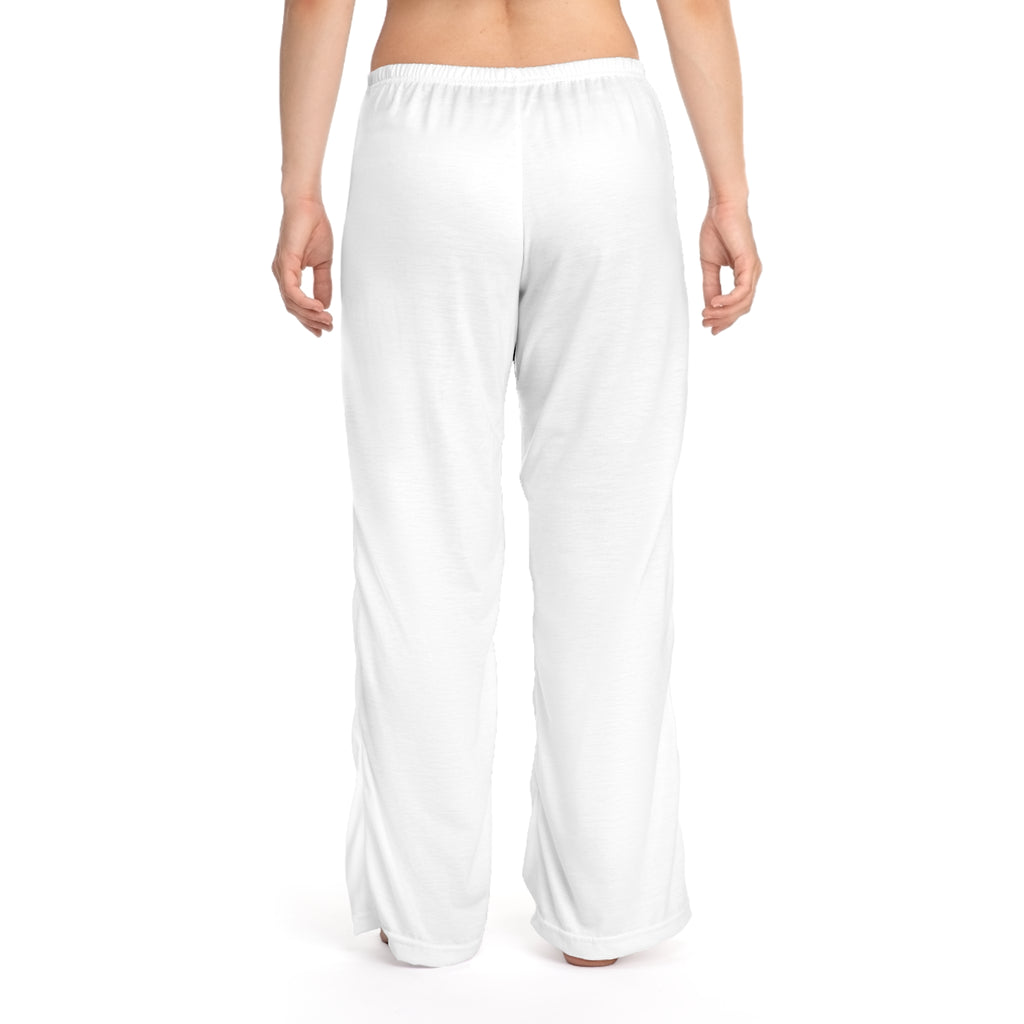 Women's Pajama Pants (AOP) - White - Distressed Color Logo