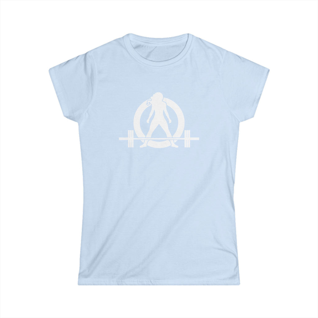 I Workout To Burn Off The Crazy - Women's Softstyle Tee - White Logo Print on Front & Back
