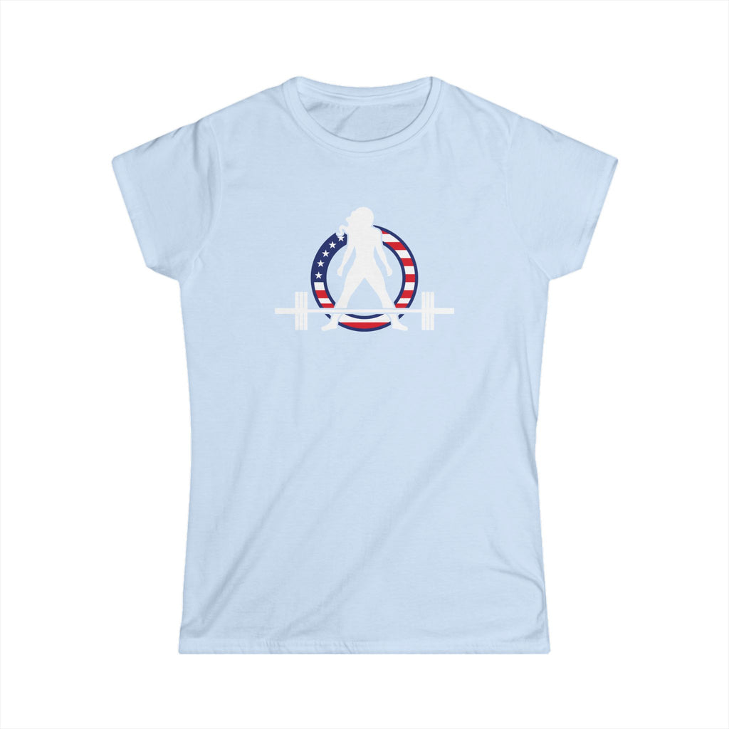 Women's Softstyle Tee -  WWLW USA Logo - Color Dark Logo Front & Plain Back