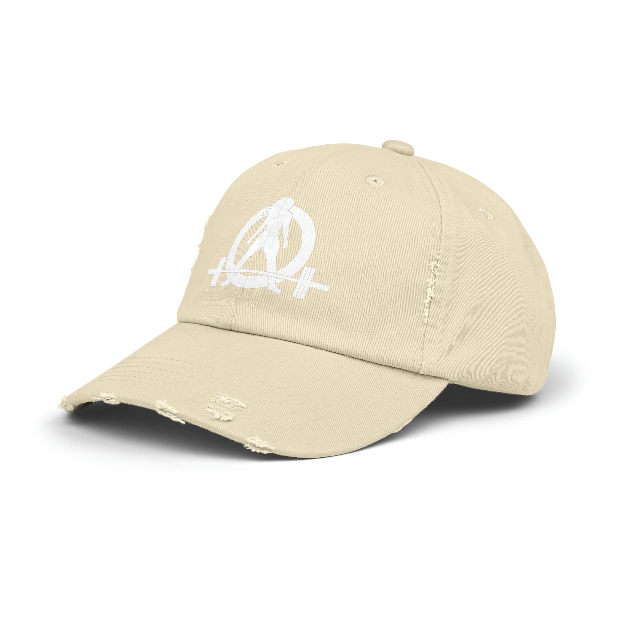 Unisex Distressed Cap - White Distressed Logo