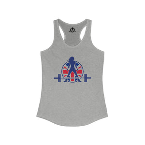 Women's Ideal Racerback Tank - UK Logo Light - Plain Back