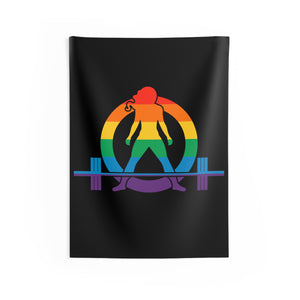 Indoor Wall Tapestries - Black with Pride Logo