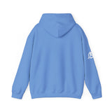 Lift Like.A Girl - Unisex Heavy Blend Hooded Sweatshirt - White Logo on Front & Right Sleeve