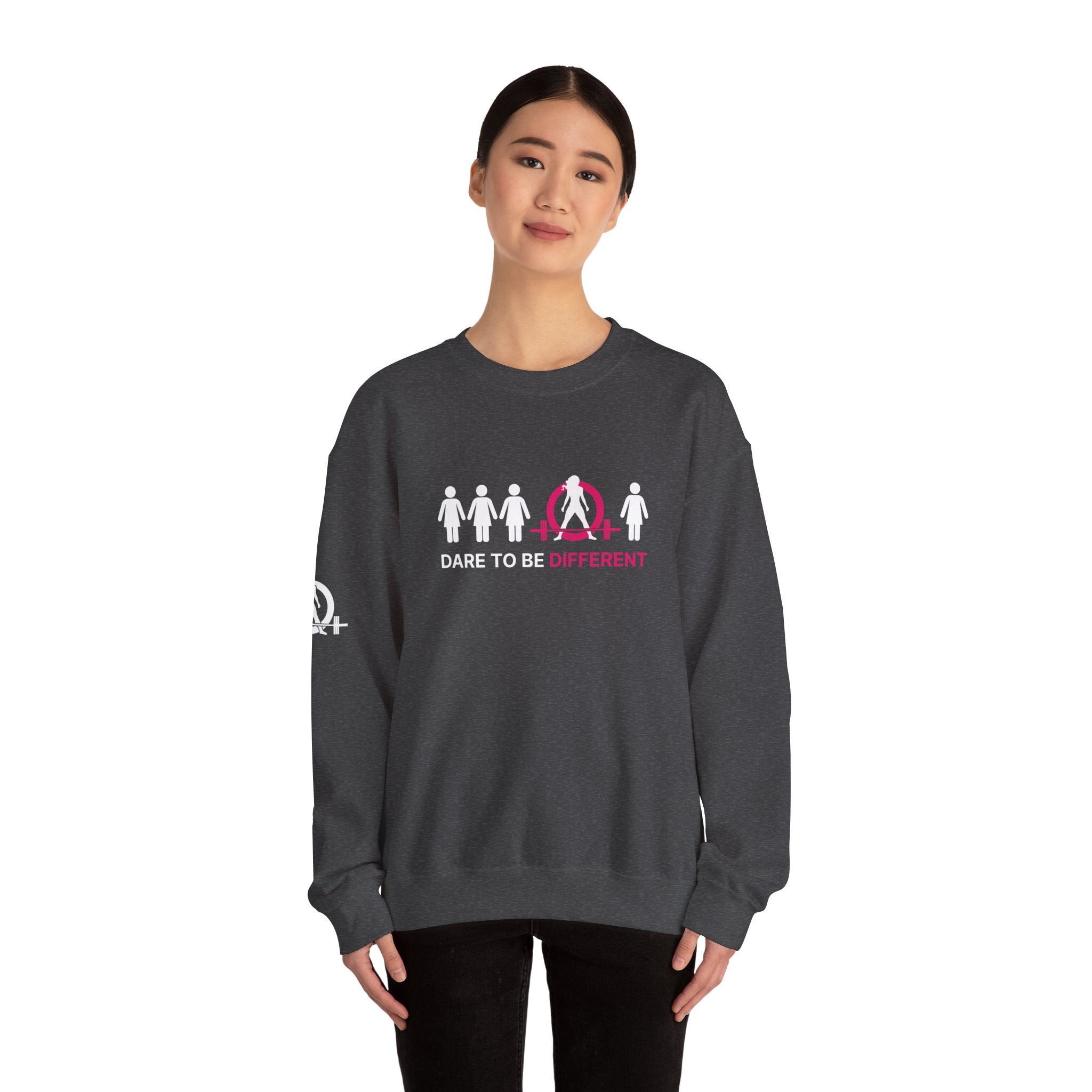 Dare To Be Different - Deadlift - Unisex Heavy Blend™ Crewneck Sweatshirt - Front  Logo Plain Back