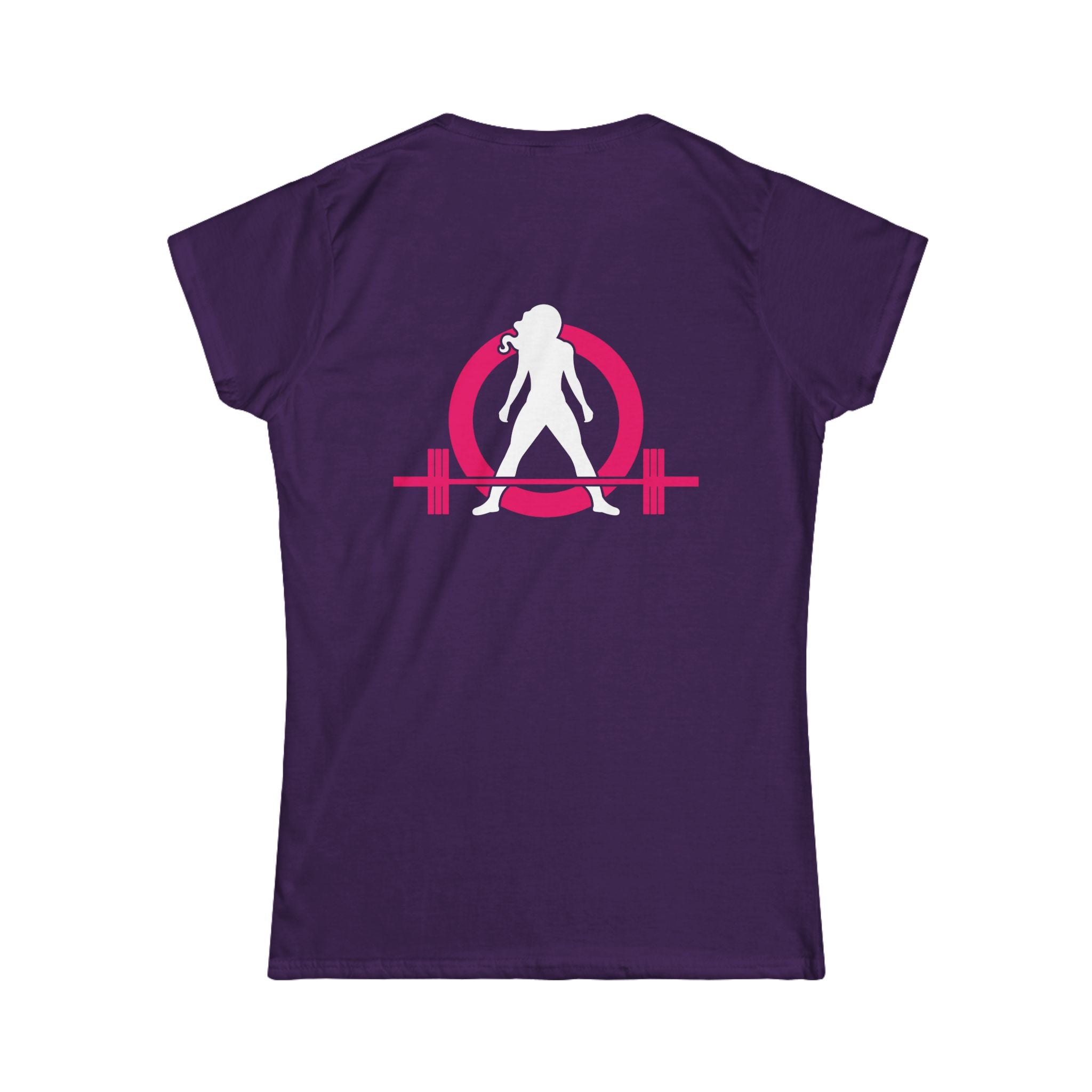 Coffee & A Barbell - Women's Softstyle Tee - Front Logo & Color Back