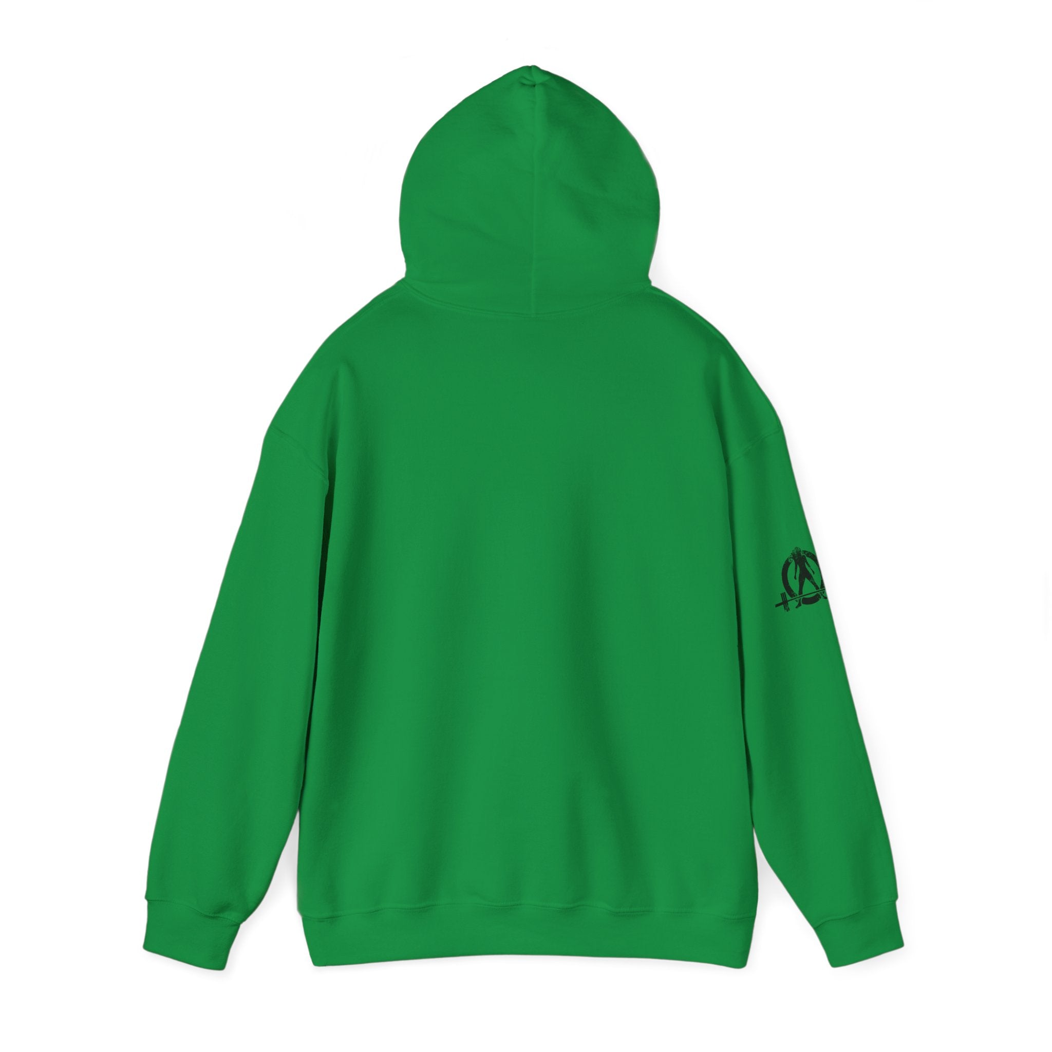 Coffee & Barbells  - Unisex Heavy Blend Hooded Sweatshirt - Black Logo on Front & Right Sleeve