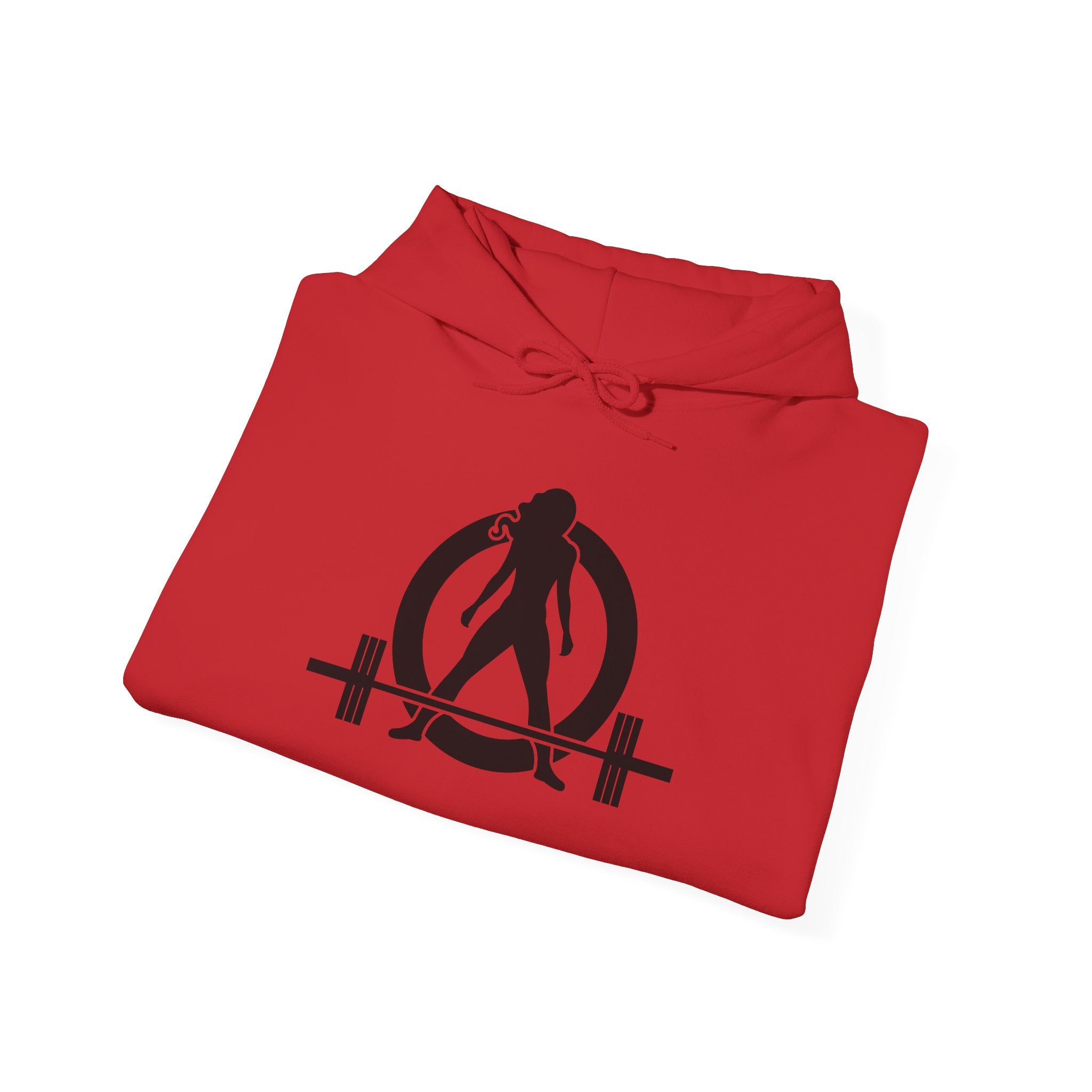Lift Heavy Run Fast - Unisex Heavy Blend Hooded Sweatshirt  - Front & Back Black Logo