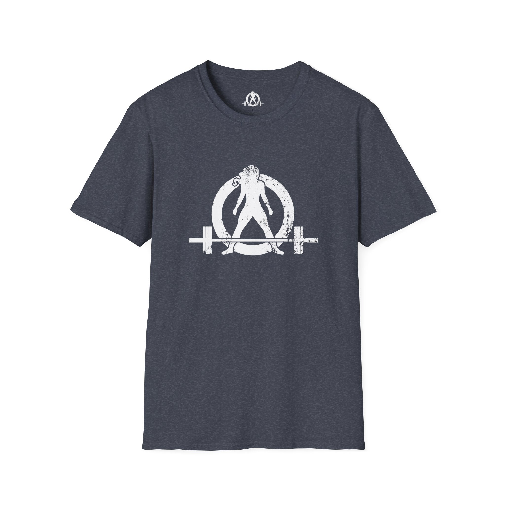 WWLW White Distressed Unisex Softstyle T-Shirt - White Distressed Logo - Plain Back
