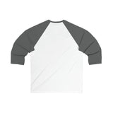 3\4 Sleeve Baseball Tee - Black Distressed Logo
