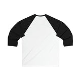 3\4 Sleeve Baseball Tee - Black Distressed Logo