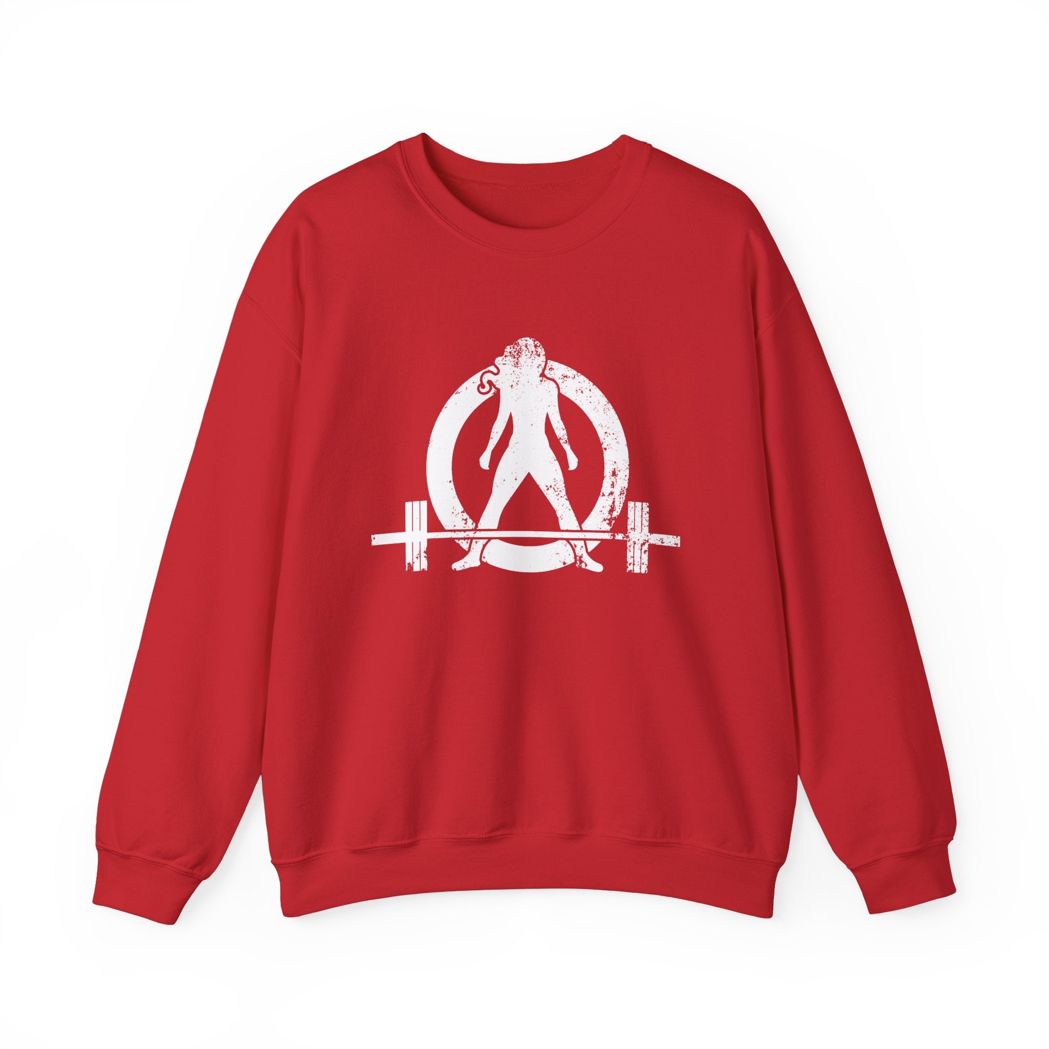 Distressed Logo - Unisex Heavy Blend™ Crewneck Sweatshirt - White Logo