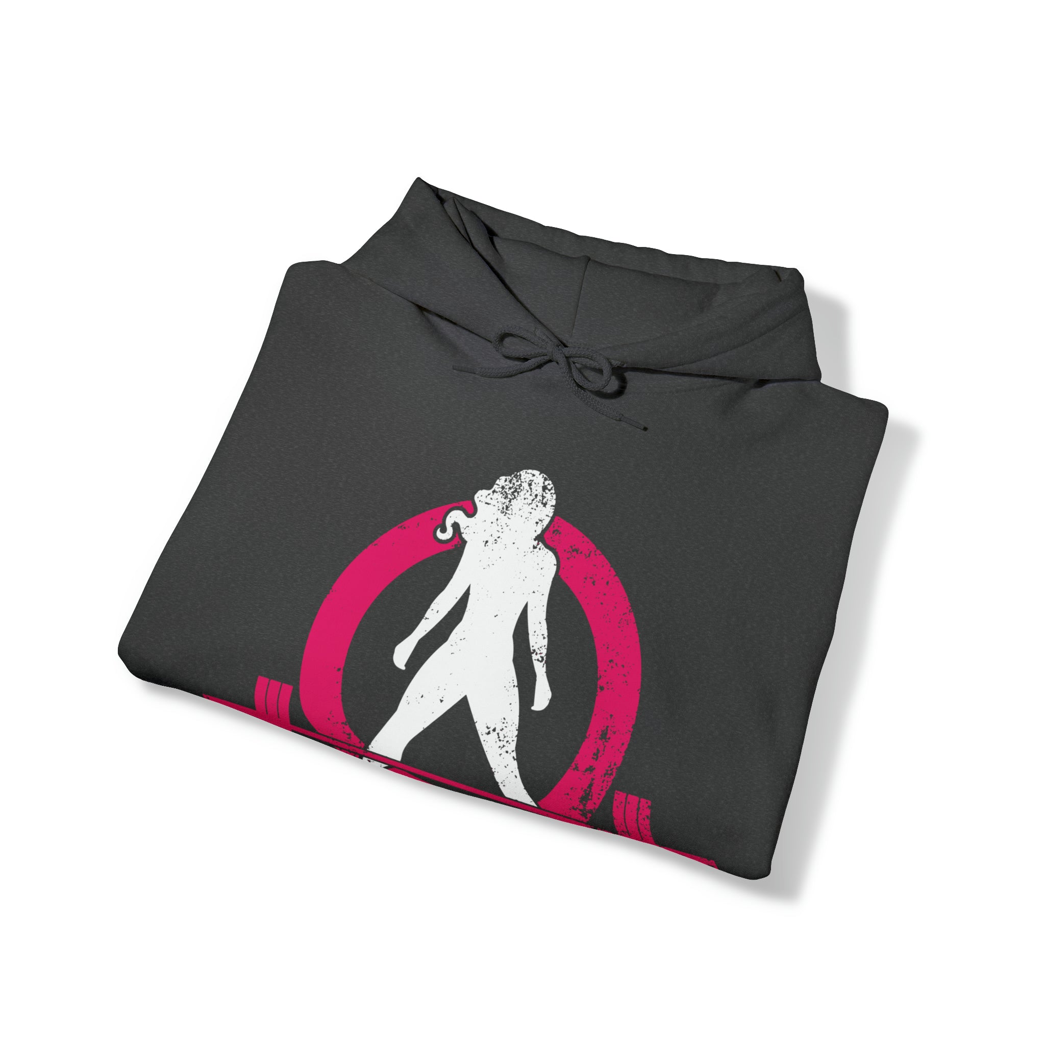 COFFEE and a Barbell - Unisex Heavy Blend Hooded Sweatshirt - Dark Logo