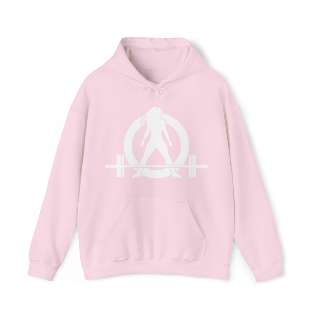 Kick Your Ass - Classic Logo White - Unisex Heavy Blend Hooded Sweatshirt (BEST SELLER)