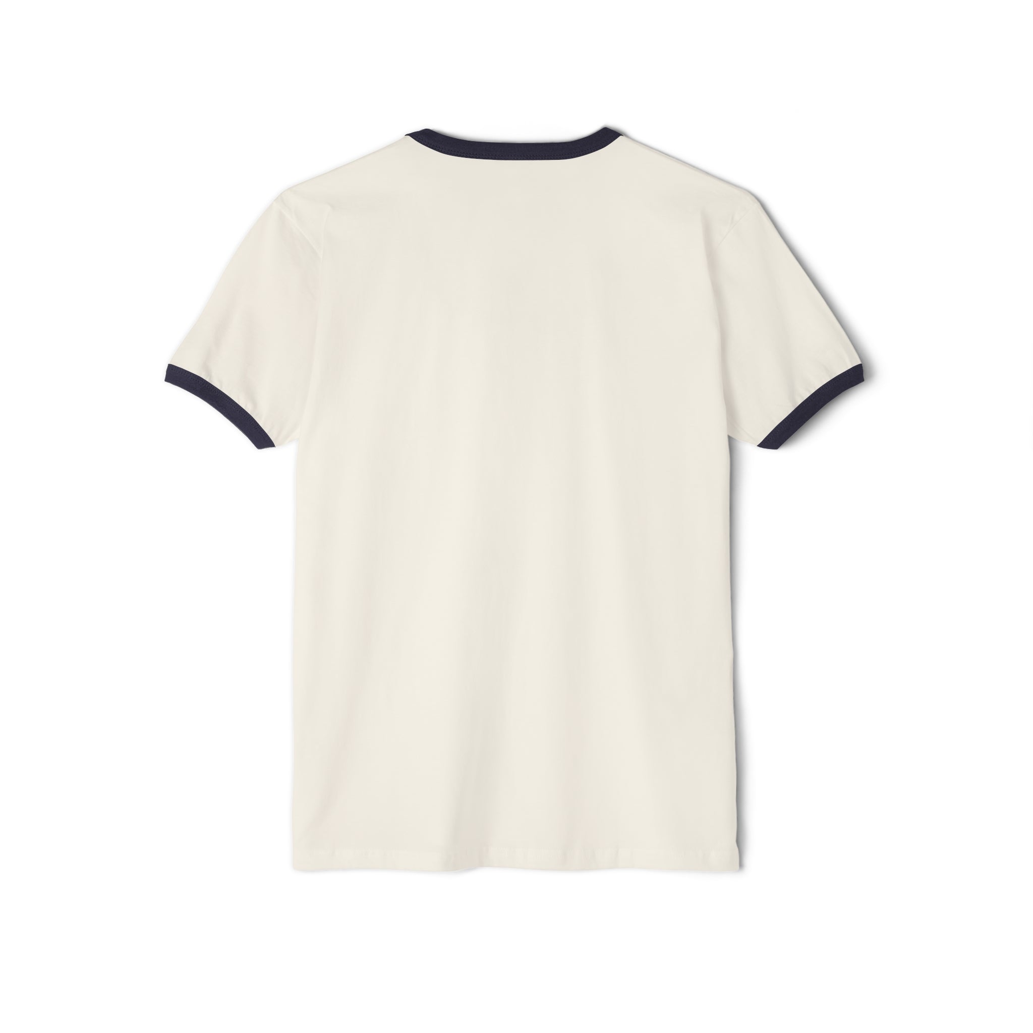 USA Collection - Unisex Cotton Ringer T-Shirt - Logo Front Plain Back