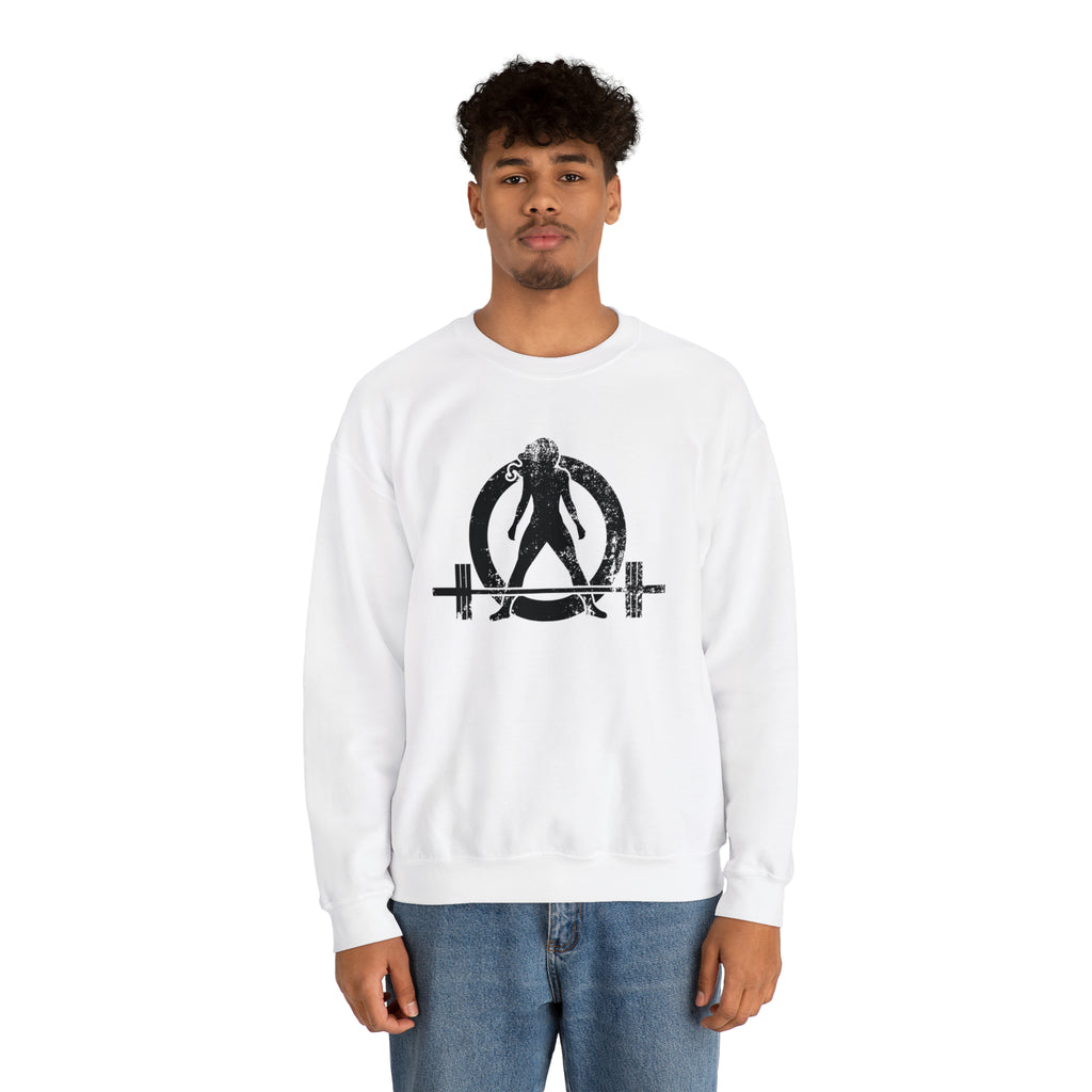 Distressed Logo - Unisex Heavy Blend™ Crewneck Sweatshirt - Black Logo