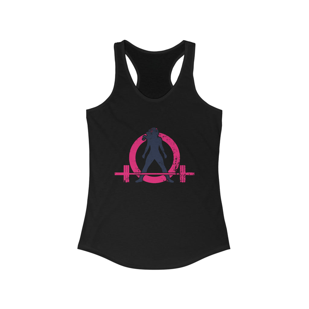 Distressed - Simple - Women's Ideal Racerback Tank - Color Inverted Logo Front