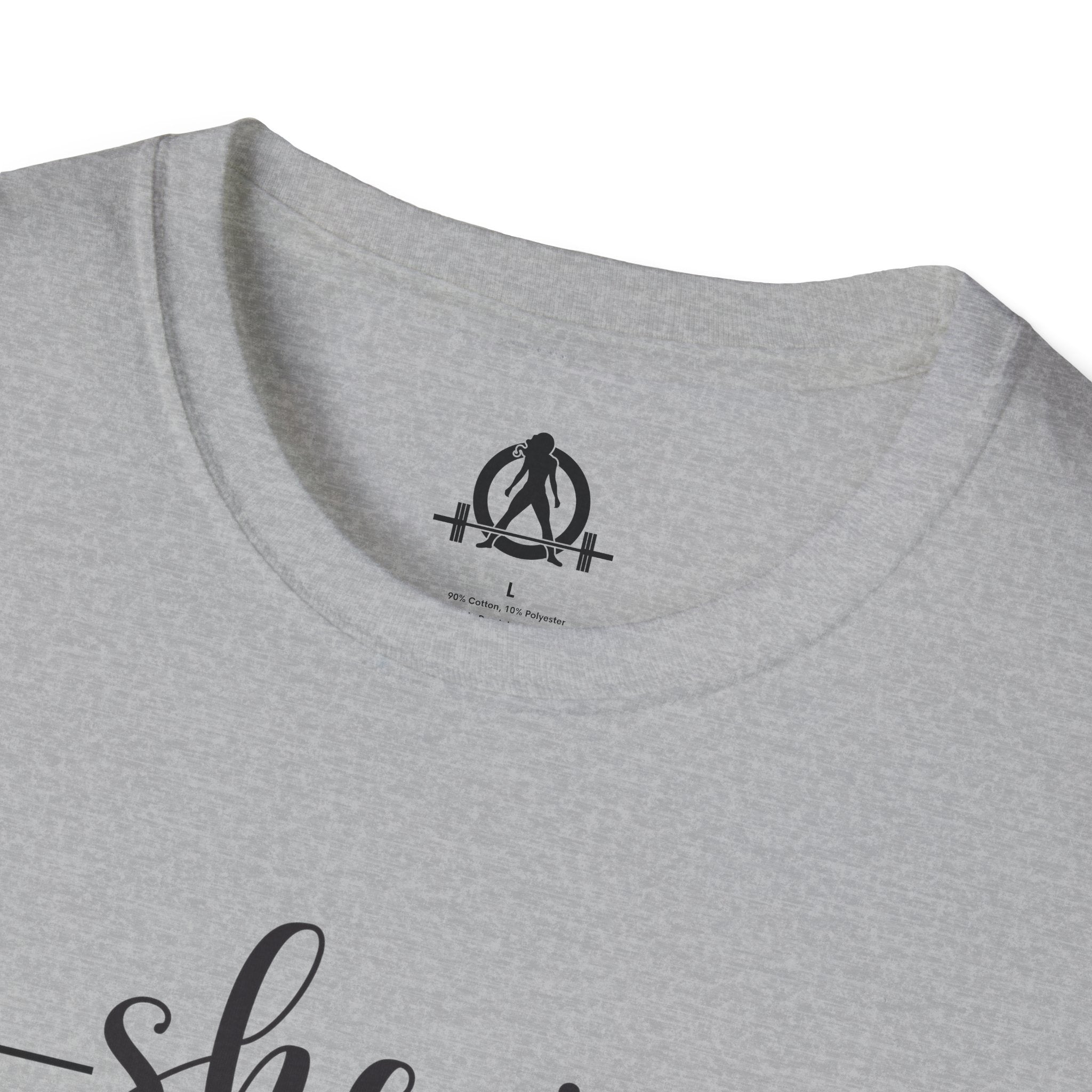 She Is STRONG - Unisex Softstyle T-Shirt - Front Black Print