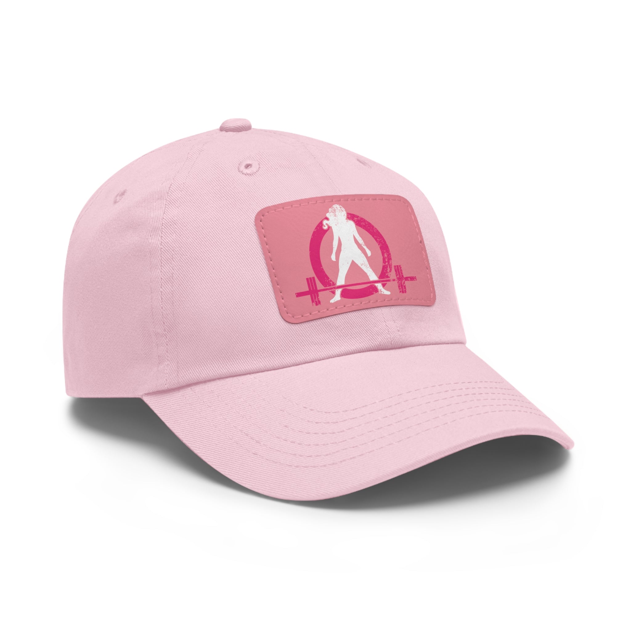 Distressed - Dad Hat with Leather Patch (Rectangle) - Color Font