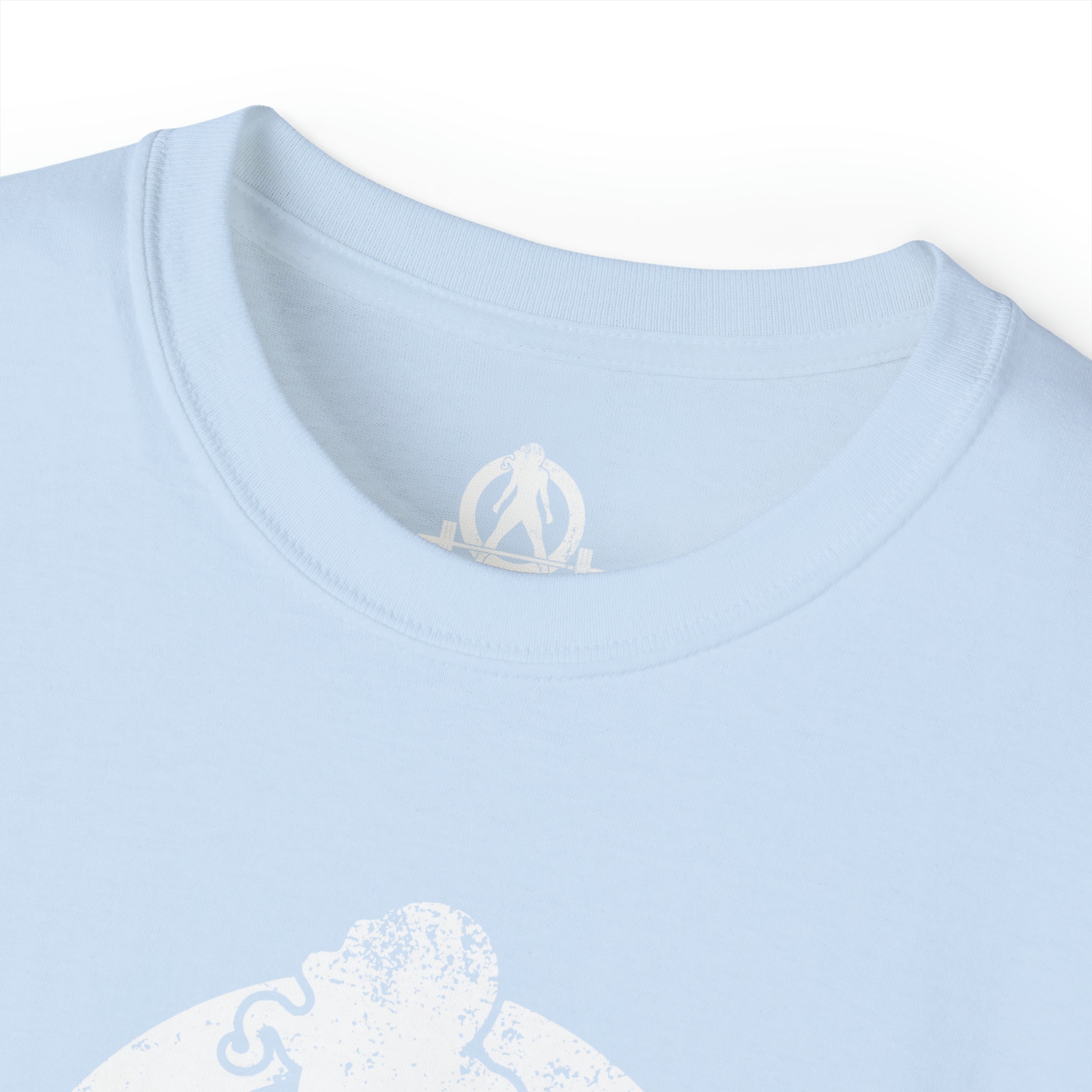 Strong Not Skinny - Unisex Ultra Cotton Tee - White Distressed Logo