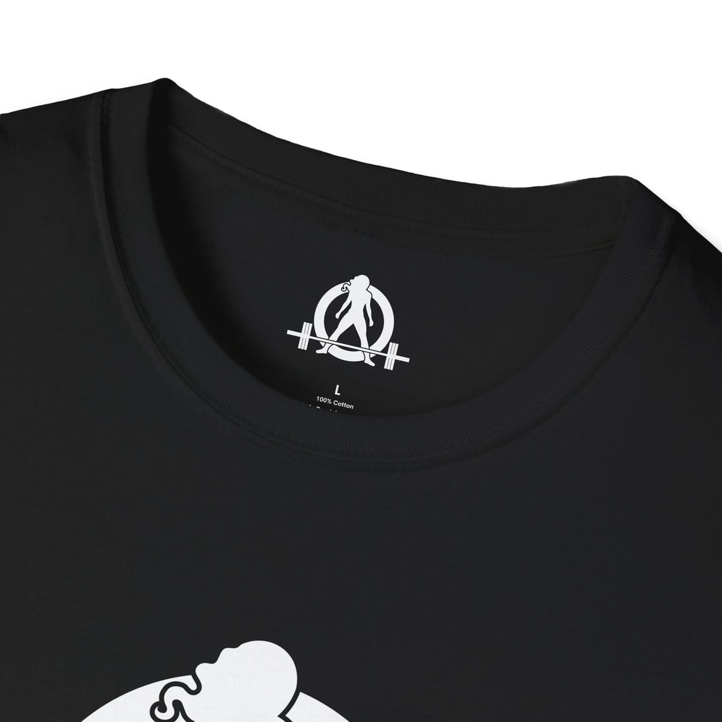Cardio = Lift Weights Faster - Unisex Softstyle T-Shirt - Logo Front & Back