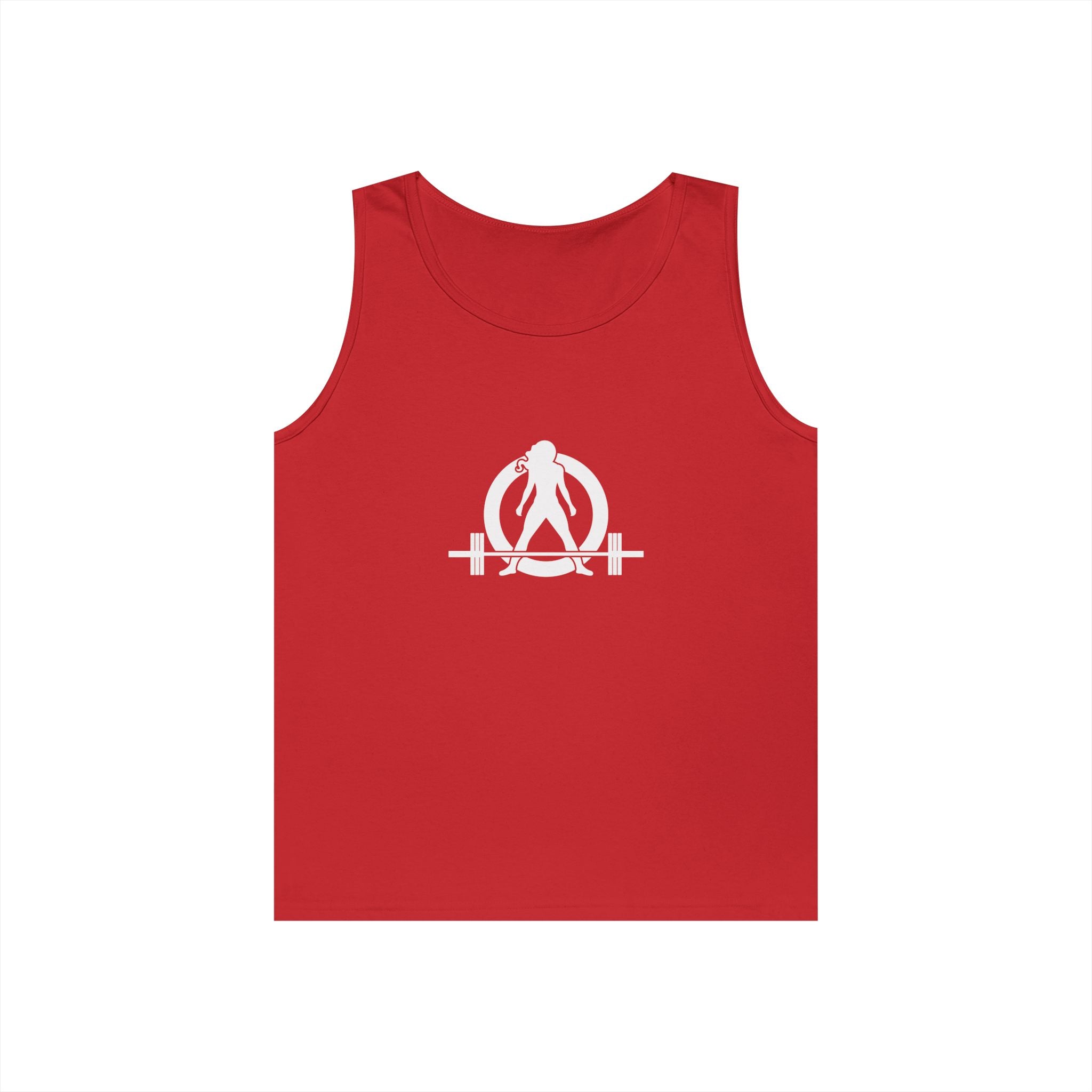 Unisex Heavy Cotton Tank Top -  White Logo - Kick Your Ass