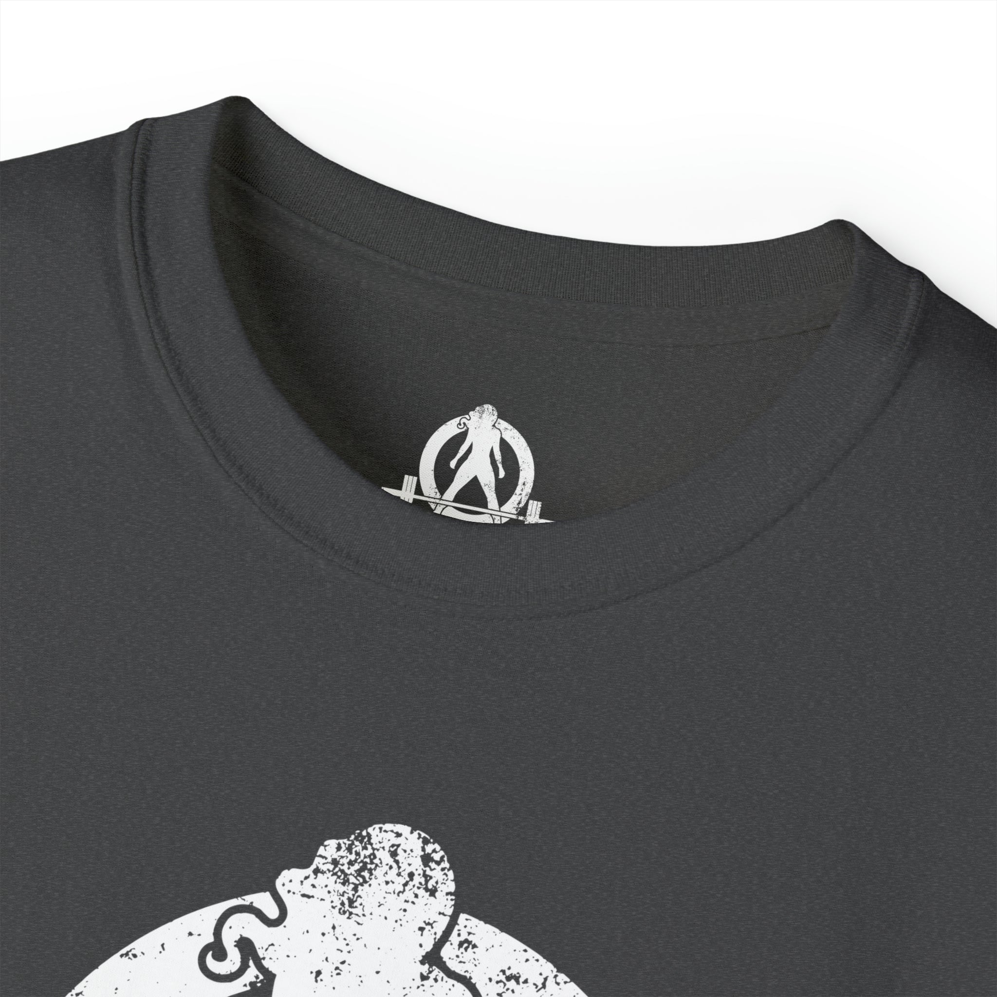 Strong Not Skinny - Unisex Ultra Cotton Tee - White Distressed Logo