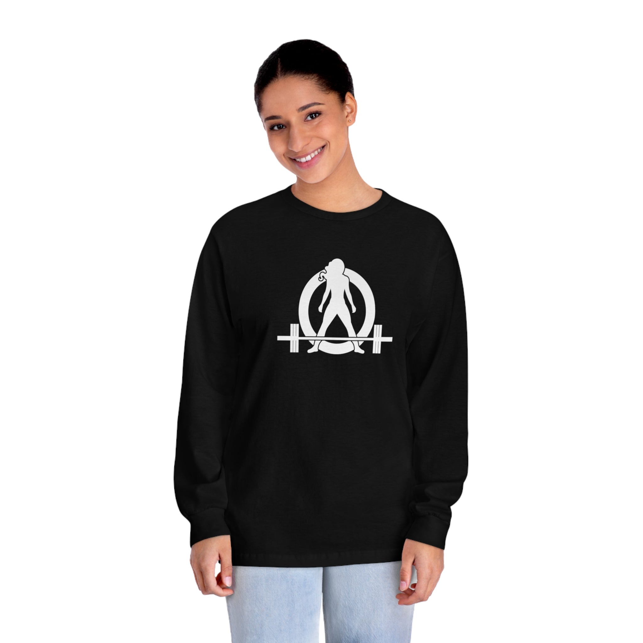 45 + 45 = 135 - Unisex Classic Long Sleeve T-Shirt - White Print on Front & Back