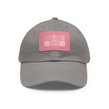 Star Barbell - Dad Hat with Leather Patch (Rectangle) - White Logo