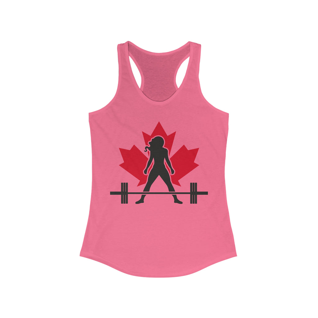 Women's Ideal Racerback Tank - Canada Logo Light - Plain Back