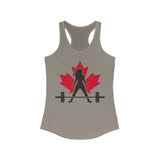 Women's Ideal Racerback Tank - Canada Logo Light - Plain Back
