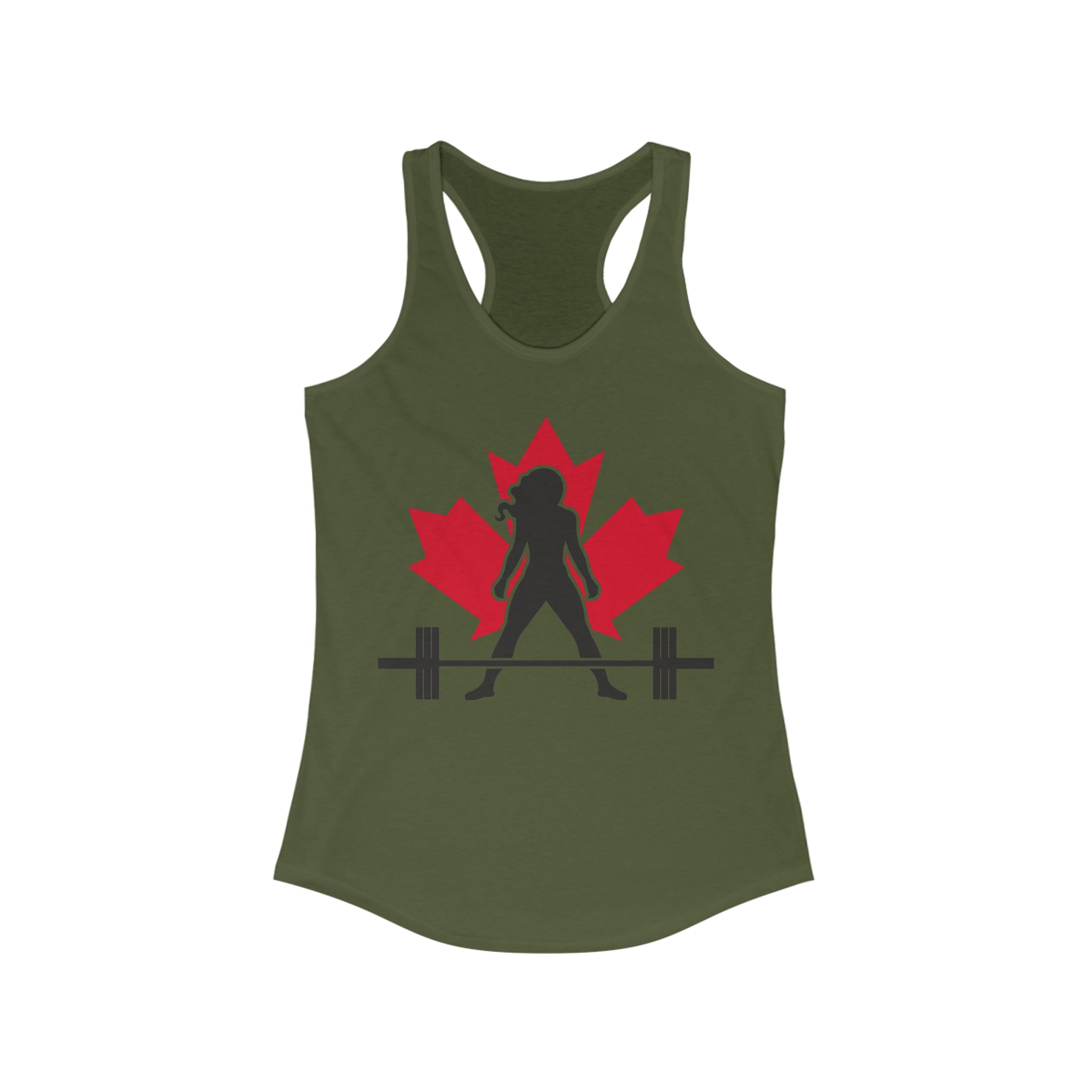 Women's Ideal Racerback Tank - Canada Logo Light - Plain Back