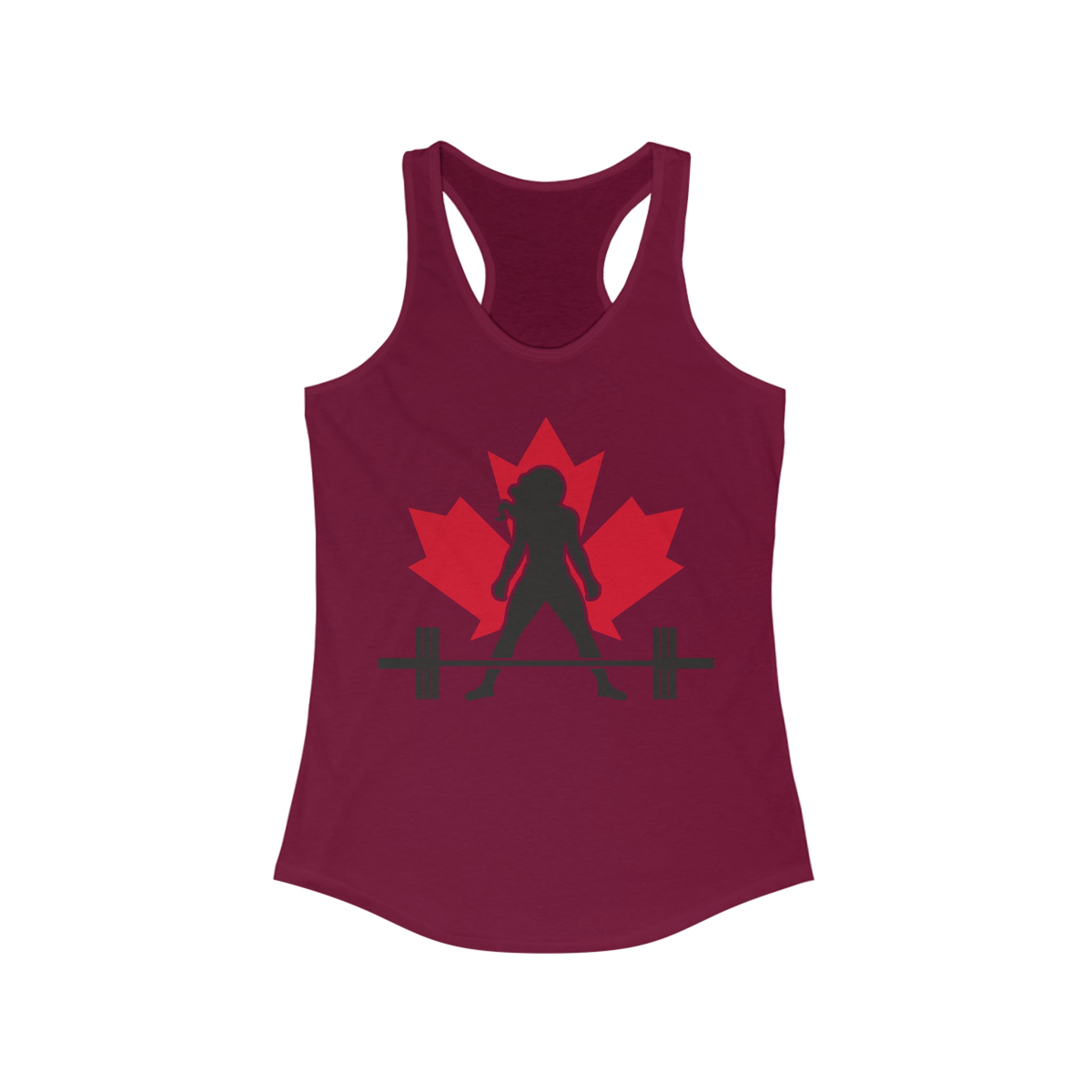 Women's Ideal Racerback Tank - Canada Logo Light - Plain Back