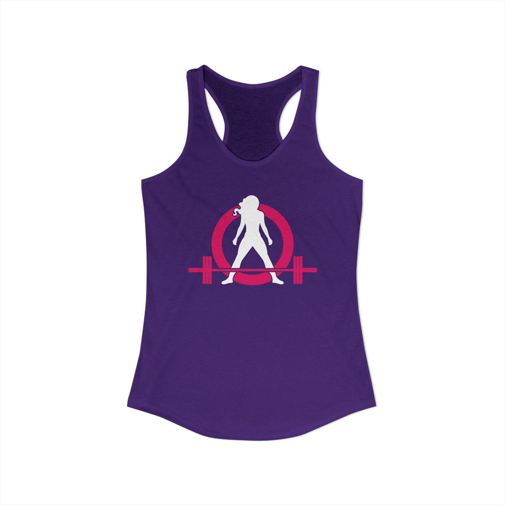 WWLW Classic Logo Racer Back Tank Top (BEST SELLER) - Women's Ideal Racerback Tank - Classic Light Logo - Plain Back
