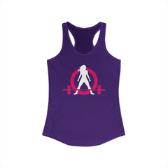 WWLW Classic Logo Racer Back Tank Top (BEST SELLER) - Women's Ideal Racerback Tank - Classic Light Logo - Plain Back