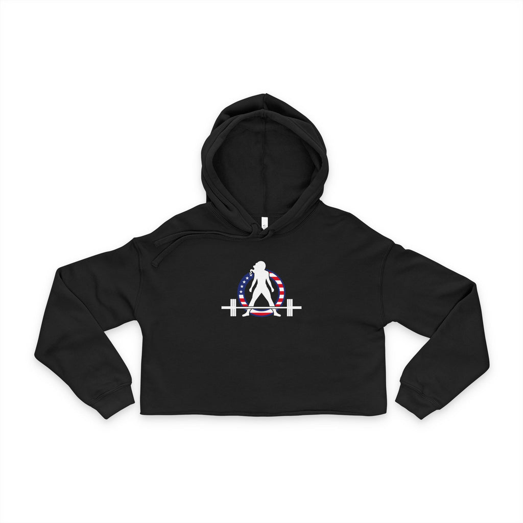 Women's Cropped Hoodie - USA Collection - Dark Logo