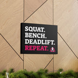Squat Bench Deadlift Repeat - Canvas Gallery Wrap