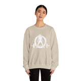 Distressed Logo - Unisex Heavy Blend™ Crewneck Sweatshirt - White Logo