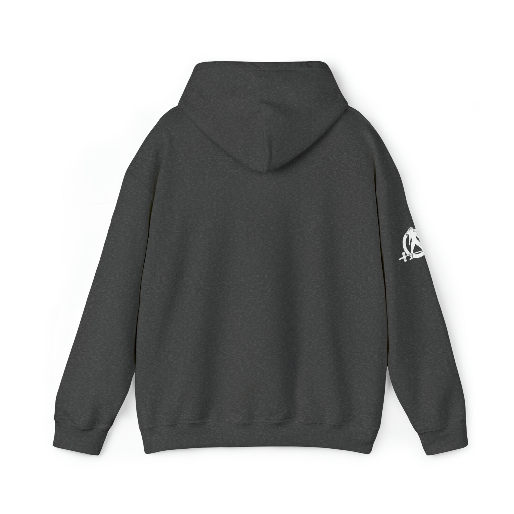 I Could Hip Thrust You - Unisex Heavy Blend Hooded Sweatshirt - White Distressed Logo on Front & Right Sleeve