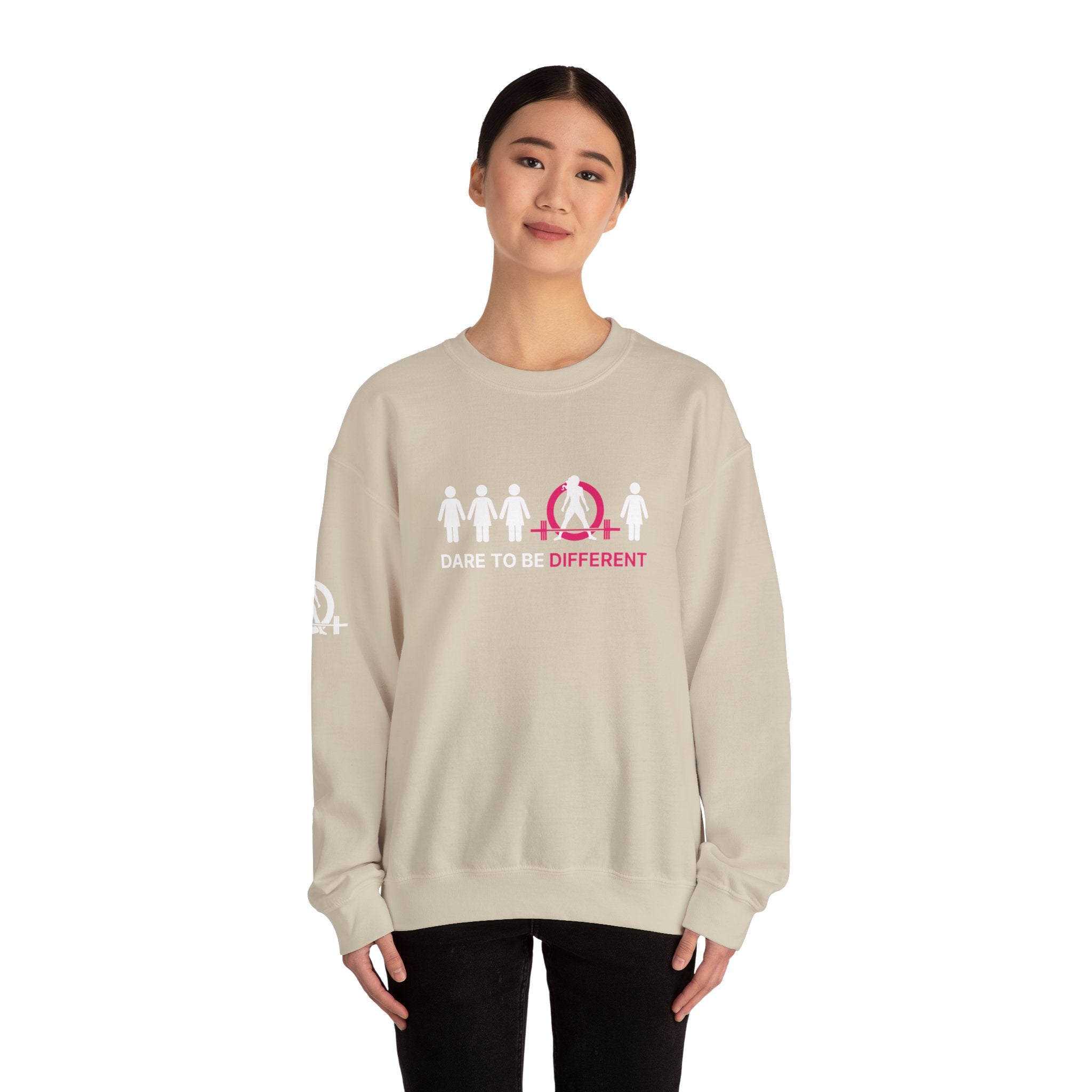 Dare To Be Different - Deadlift - Unisex Heavy Blend™ Crewneck Sweatshirt - Front  Logo Plain Back