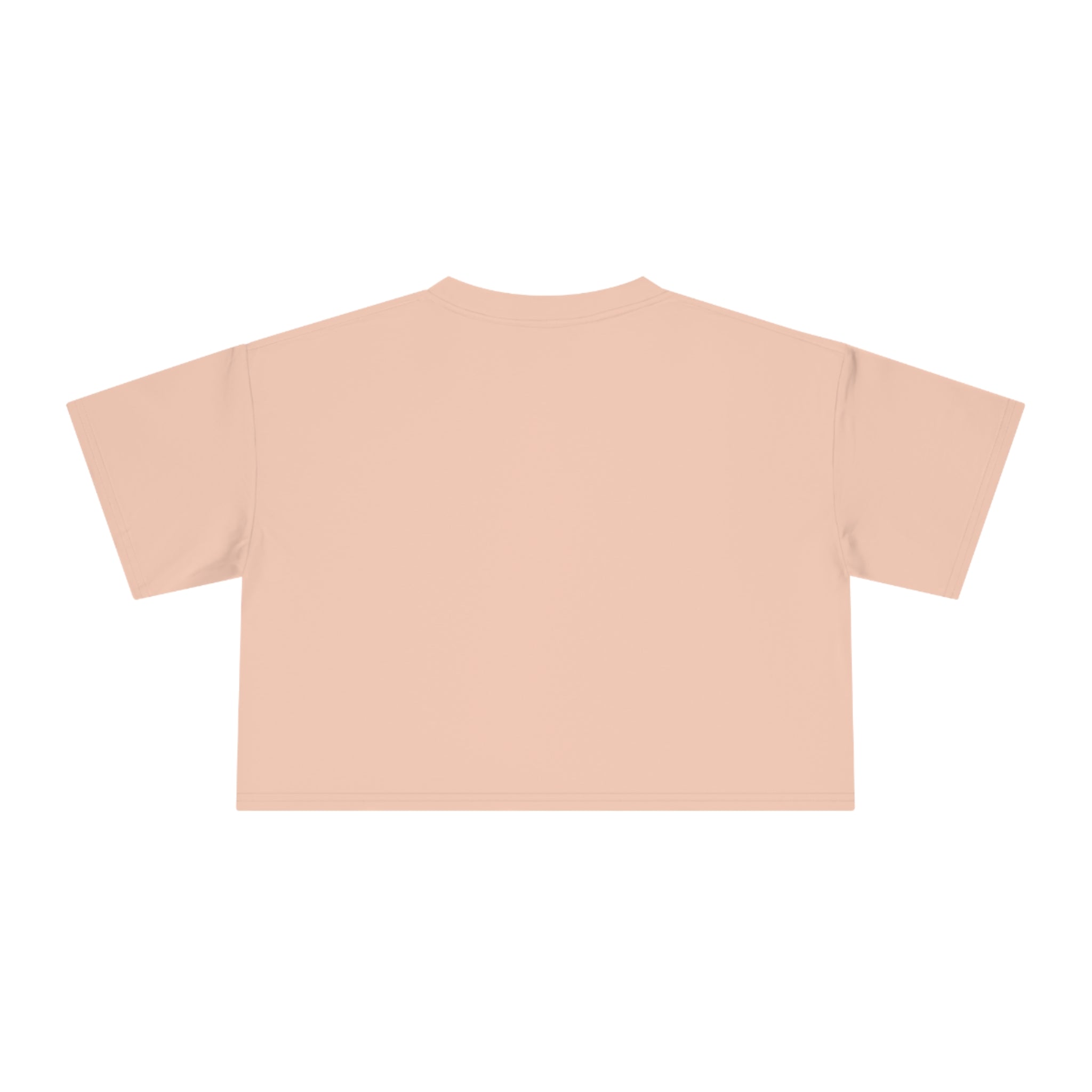 Distressed Collection - Women's Crop Tee - Pale Pink - Front Color Distressed Logo