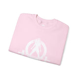 Kick Your Ass - Unisex Heavy Blend™ Crewneck Sweatshirt - Distressed Logo - Plain Back