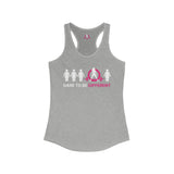 Dare To Be Different - Deadlift - Women's Ideal Racerback Tank - Front Logo and Small Back Logo