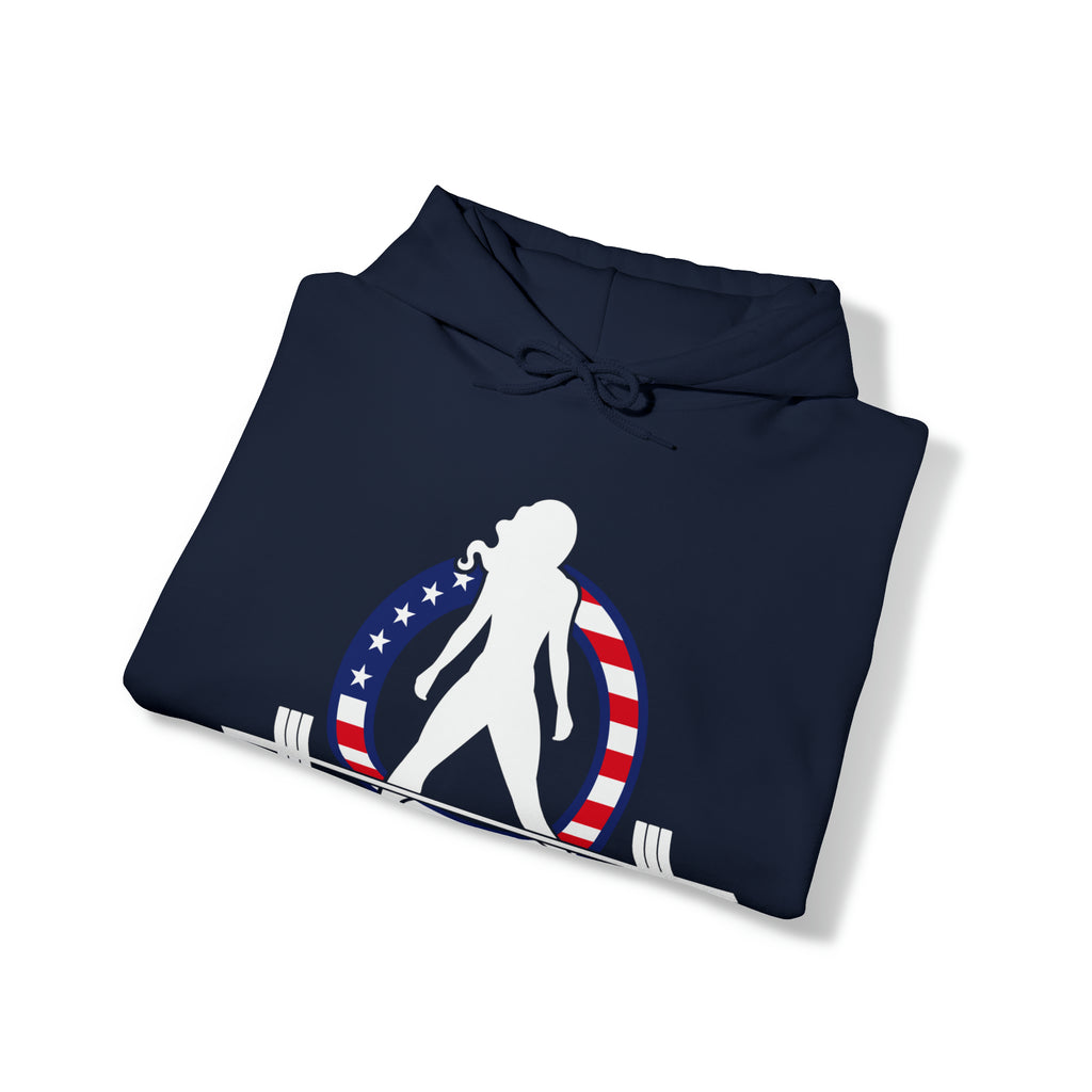 USA Logo - Unisex Heavy Blend Hooded Sweatshirt - USA Logo Dark - Plain Back