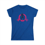 Women's Softstyle Tee - Distressed Color Logo - Plain Back