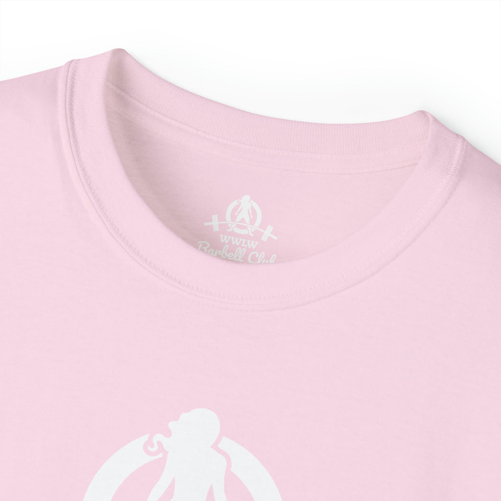 Barbell Club White Classic Logo - Unisex Ultra Cotton Tee
