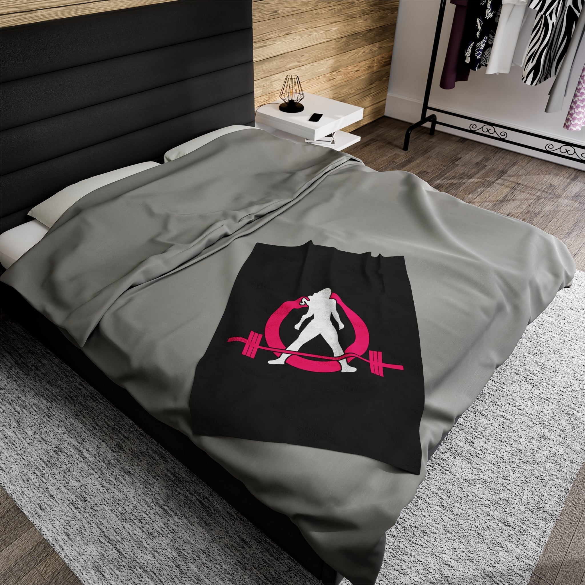 Velveteen Plush Blanket - Classic Dark Logo