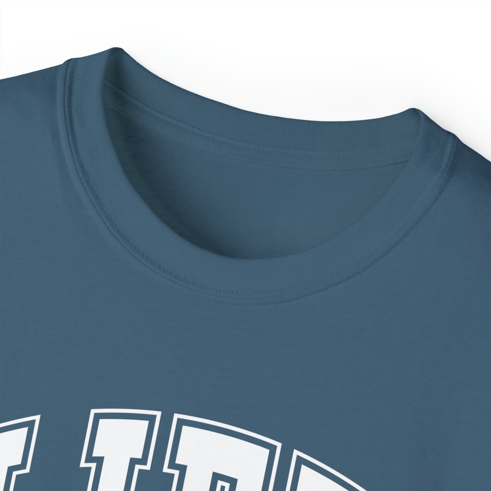 Lift Like A Girl - Unisex Ultra Cotton Tee - Front White Logo - Plain Back