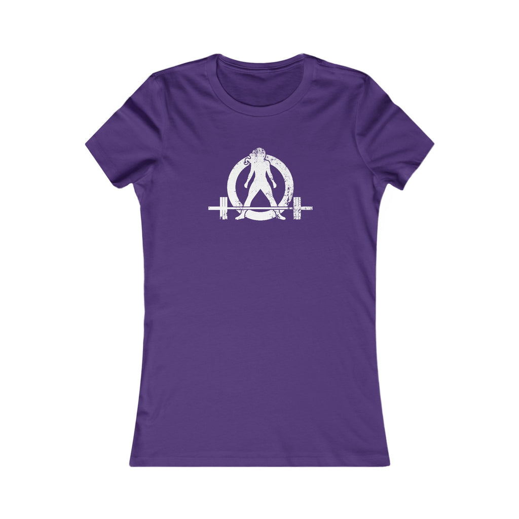 Distressed - Women's Favorite Tee - White Distressed Logo Front - Plain Back